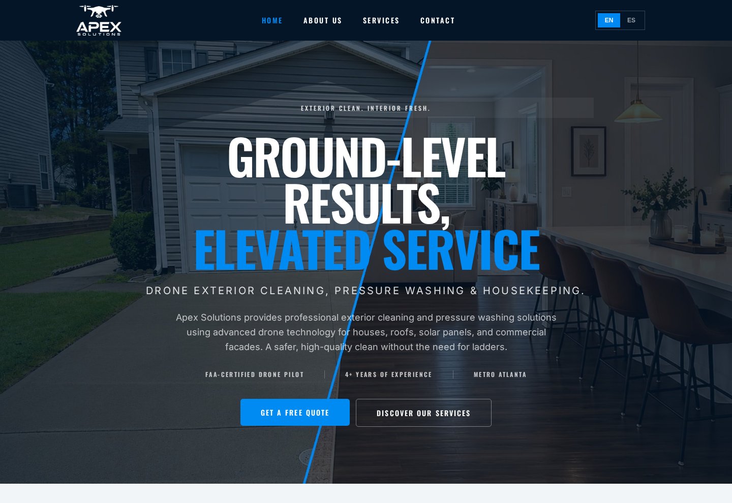 Sitio web de Apex Solutions diseñado por Sweet Brand Studio